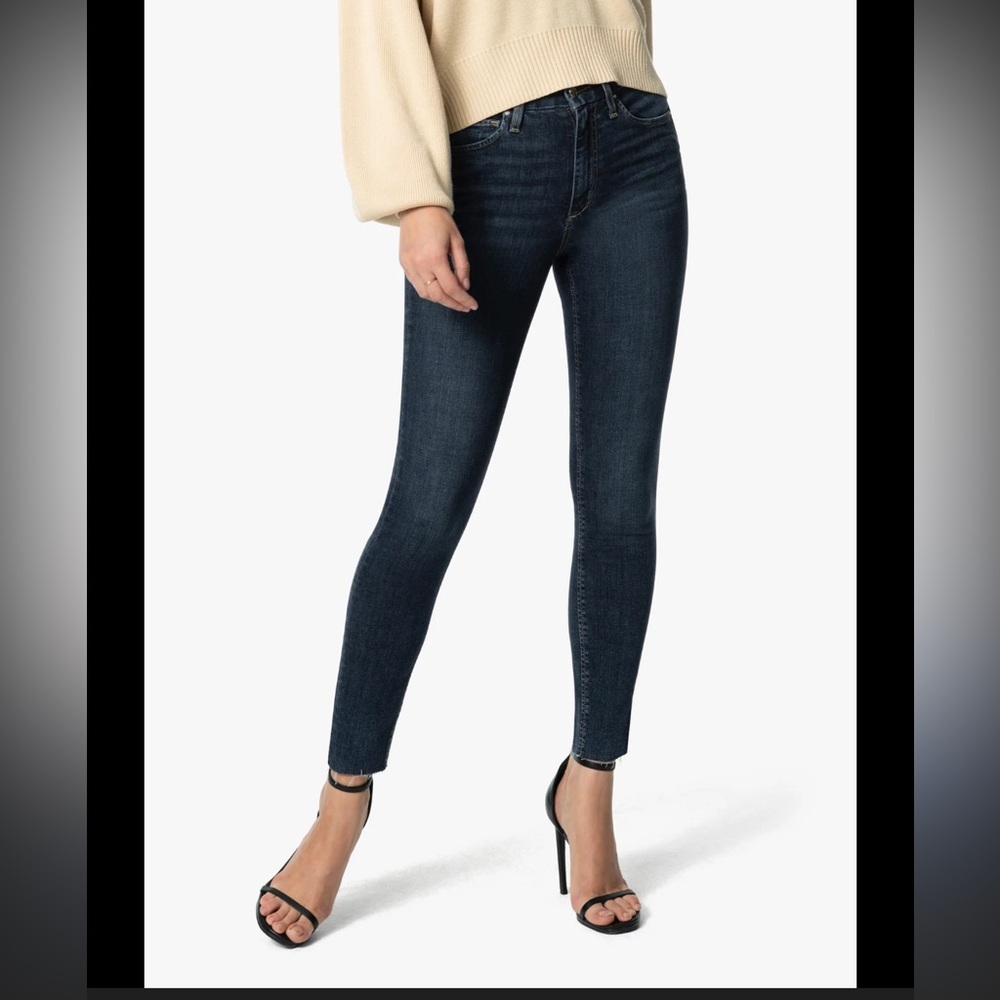 Joe's Jeans Women's High Rise Dark Blue Denim w/ Raw Hem